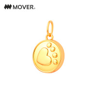 《爱宠大机密》正版授权 Mover魔吻 爱宠大机密圣诞系列足迹吊坠 约1.15±0.2克