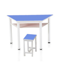 匡大 办公家具折叠桌拼接桌学校桌椅课堂教学桌KDYC40 蓝色课桌椅一套