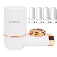 创维（Skyworth）净水龙头 水龙头净水器 家用厨房自来水过滤器 小水宝净水机 CW120K金色一机4芯 2年0费用