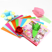 得力(deli) 6406 彩色手工纸手工折纸手工剪纸100张/袋 10*10mm 每包十种颜色小学生手工·
