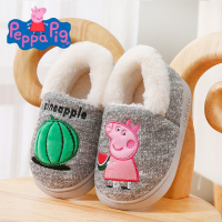 小猪佩奇 Peppa Pig 男女儿童棉拖鞋包跟1162 深灰 220/内长20.5cm
