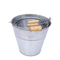 规格【镀锌铁桶15L 10个装】镀锌桶大容量铁皮水桶便携手提家用白铁皮桶