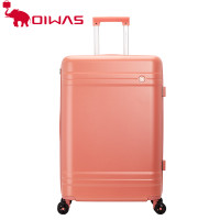 爱华仕(OIWAS)时尚潮流纯色拉杆箱女20寸旅行箱男万向轮24寸行李箱 蜜瓜橙色 24寸