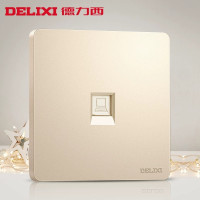 德力西 电脑插座 CD217大板 玫瑰金 枪灰