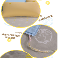 哆啦A梦(DORAEMON)全棉4件套 床单被罩4件套 卡通多色 床品四件套黄色 单个价 黄色 2.0*2.3m
