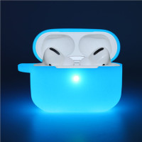 VIPin 适用苹果airpods pro夜光保护套airpods 3代 液态硅胶软套蓝牙耳机超薄防摔保护壳 夜光蓝色