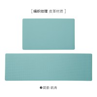 厨房纯色长条地垫家用防滑垫抗污防水防油脚垫pvc皮革可擦洗地毯_2 单个装:长75cmx宽45cm 简索-矾青