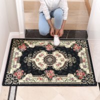 欧式地垫垫进入户口脚垫进垫子厅玄关卧室家用客厅地毯_1_434 120×180CM（送浴室吸水垫） 165深蓝