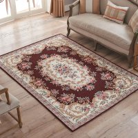欧式地毯客厅茶几毯沙发大地毯现代简约卧室家用床边毯满铺可机洗_16 200CM×290CM 029咖啡色