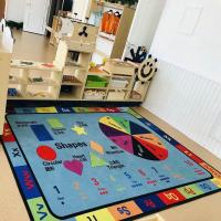 幼儿园地毯早教中心绘本馆LOGO定制阅读角儿童房游戏满铺_164 1米直径 颜色认读