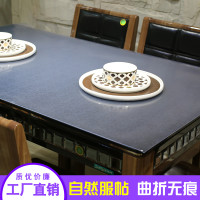 圆桌垫桌面垫子透明水晶板软玻璃磨砂餐桌隔热垫pvc桌布防水防烫_1_937 130圆形 磨砂1.0