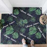 北欧ins入户口地垫进脚垫家用玄关入地毯可裁剪丝圈垫_3 60*120cm【可裁剪无压边】 叶海