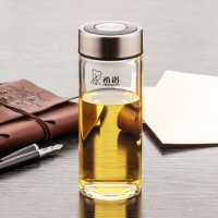 希诺 XN-6016 单层玻璃杯 380ml 加厚大容量喝水杯家用透明杯子 (单位:个) 图片色