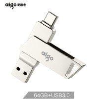 爱国者（aigo）U350 Type-C 64GB USB3.0 手机U盘 双接口手机电脑用