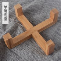 猫碗双碗陶瓷狗碗猫咪食盆饭盆狗狗喝水猫粮碗宠物用品实木防打翻_2 碗直径15.5cm碗深6.8cm 单碗竹木底座