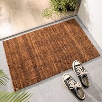 现代简约入户地垫进蹭土垫外脚垫刮泥家用吸水地毯 60*90cm （预售）椰棕素色地垫
