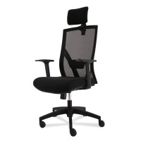 全简办公椅家用电脑椅职员培训椅网布职员椅黑色 黑色