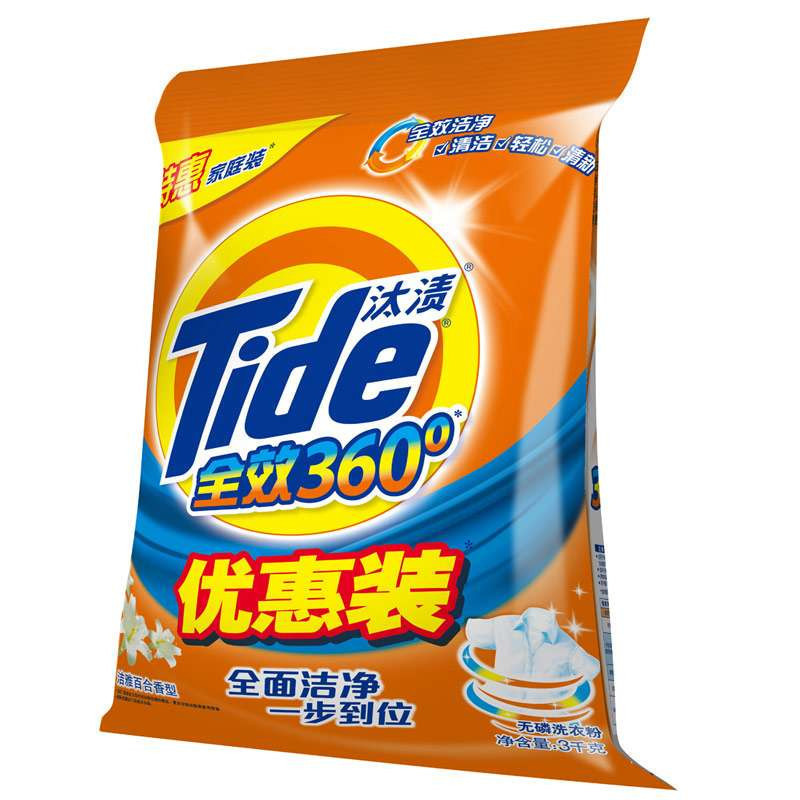 汰渍全效360洗衣粉3千克优惠装