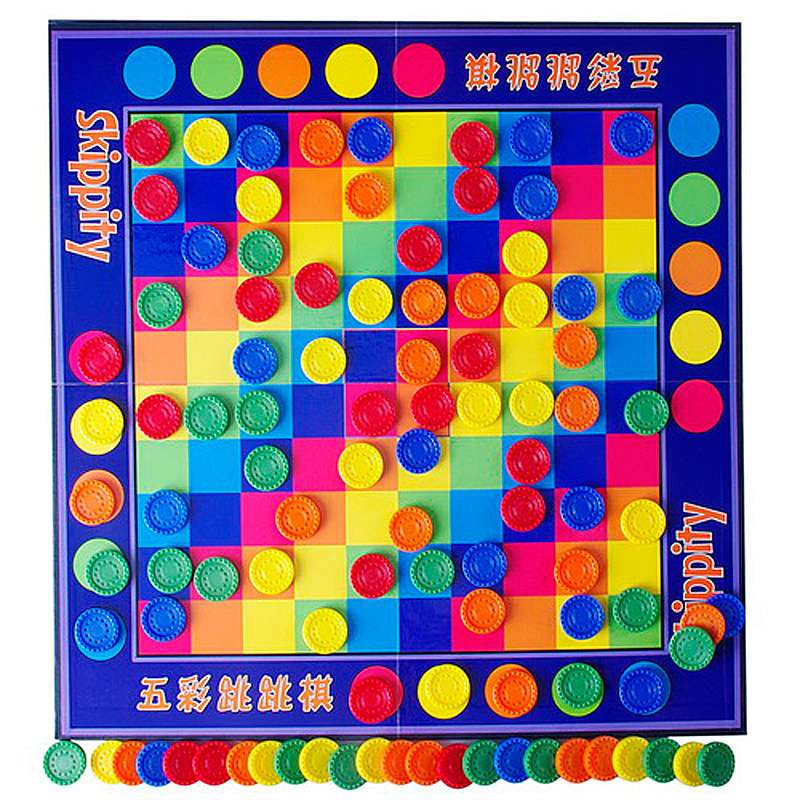 智库亲子桌游五彩跳跳棋(彩色跳出逻辑)lsb1102096
