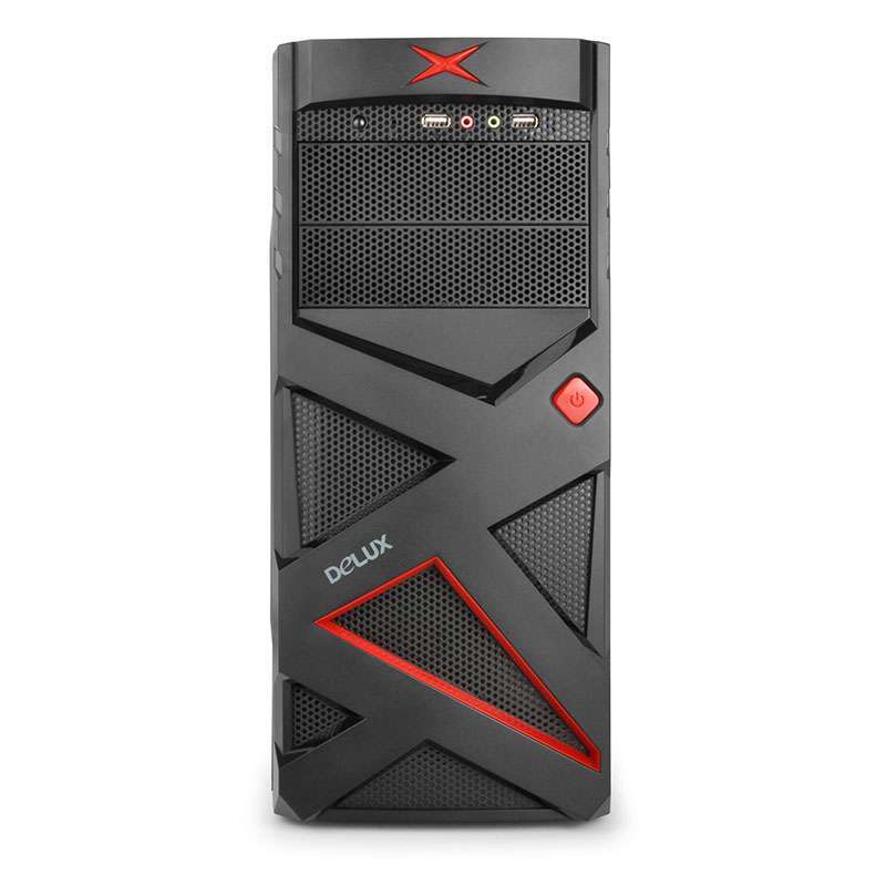 多彩机箱mv418黑红