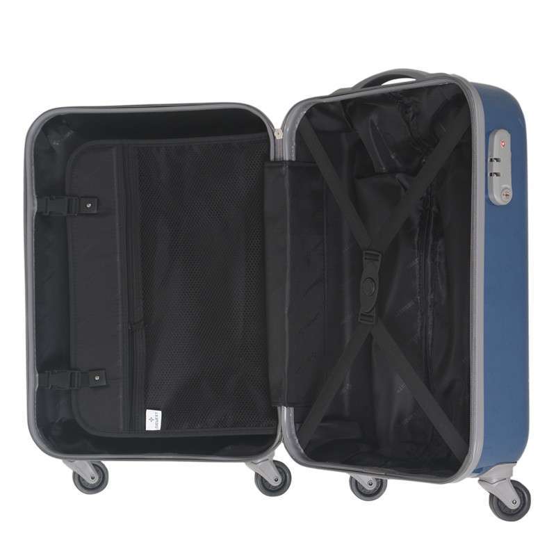 至新newestpc商务纯色海关锁万向轮拉杆箱82085蓝色24寸