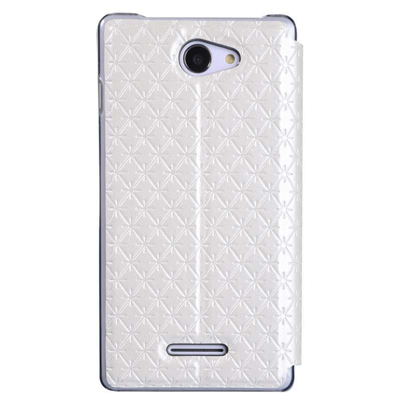 倍思 酷派7270 锦衣皮套 白色