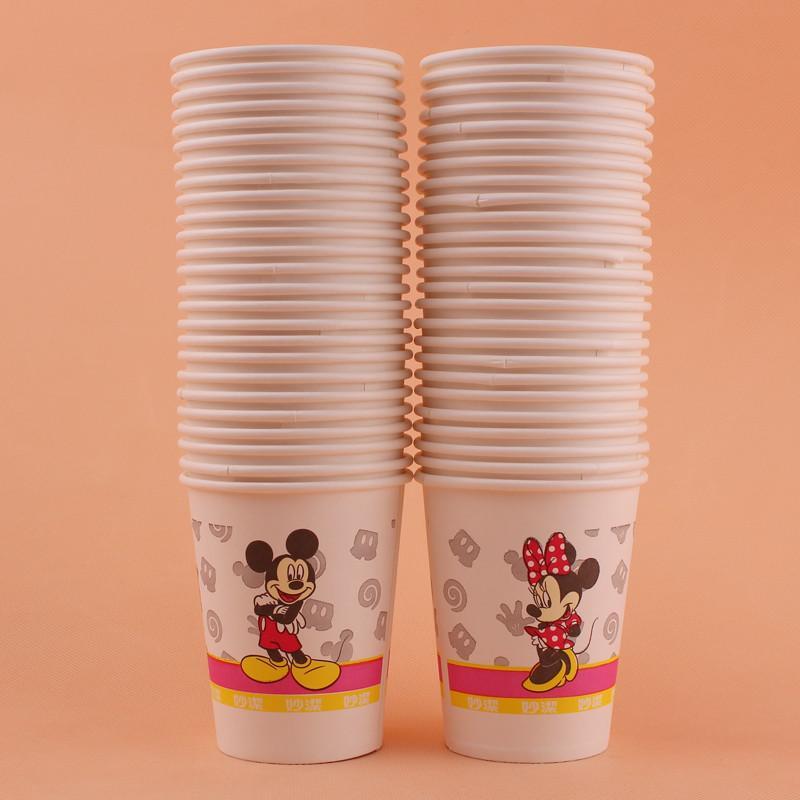 妙潔disney紙杯8盎司50只裝 228ml 中杯 7046(圖案隨機)