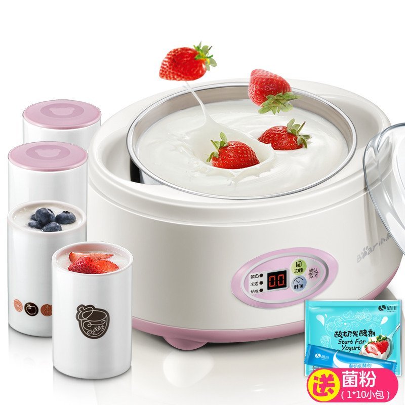 微电脑控制定时,加送4个陶瓷分杯 小熊酸奶机snj-10a【价格 图片 品牌