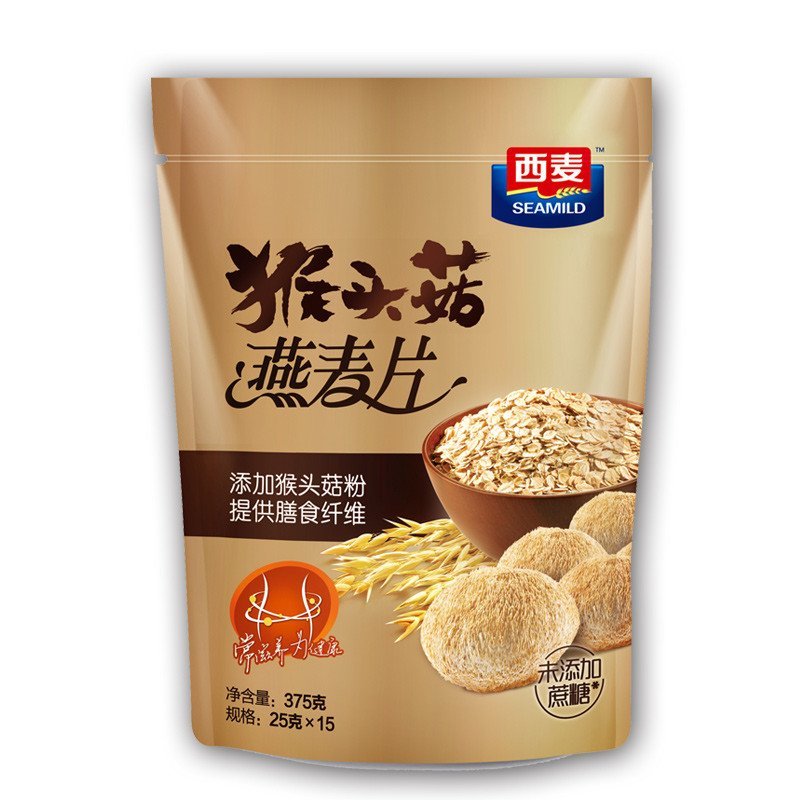 西麦seamild猴头菇燕麦片375g袋
