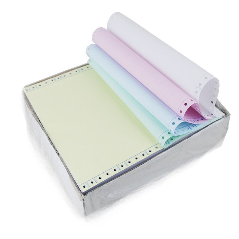 海之欧241-4联2等分彩色连续电脑打印纸4层针式打印纸 发货单 包邮 纯