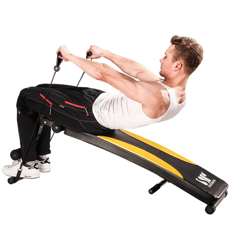 双牌仰卧板 仰卧起坐健腹肌板 家用运动健身器材 升级款仰卧板 黄色