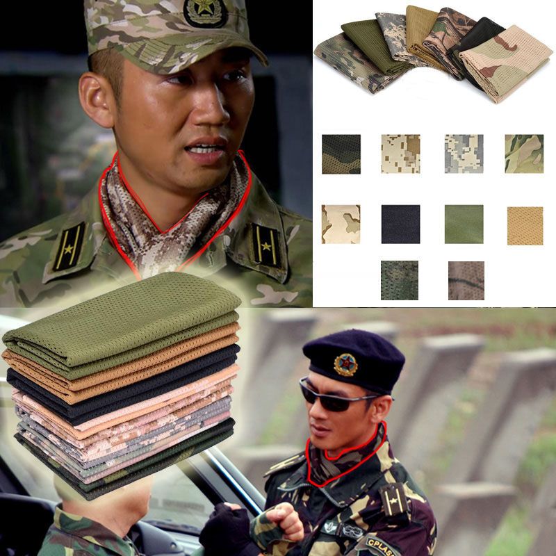 忍者风我是特种兵迷彩围巾军迷战术头巾户外男女透气秋网巾 丛林迷彩
