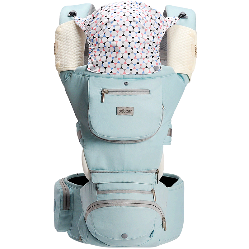 抱抱熊腰凳婴儿背带多功能四季通用 坐凳宝宝背带前抱式抱娃神器ax03