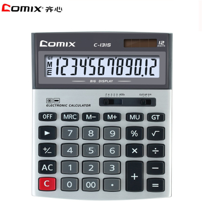 齐心(COMIX)C-131S耐用计算器12位计算机财务会计计算器大屏幕计算机办公用品财务用品