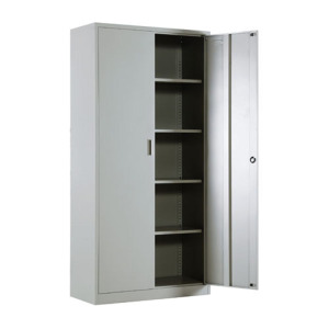 豫亿腾钢制办公文件柜铁皮柜财务凭证资料柜档案柜玻璃储物书柜带锁抽屉可定制灰白色