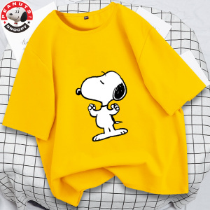 史努比(SNOOPY)儿童夏季新款印花圆领T恤衫TDT1