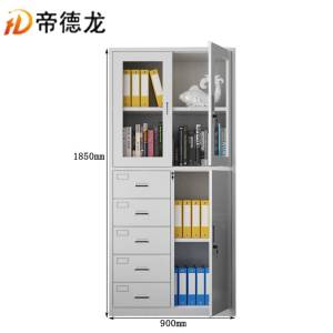 帝德龙通玻对开文件柜资料档案柜WJG-W5 900*400*1850mm