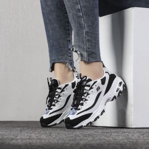 Skechers/斯凯奇女鞋新款厚底熊猫鞋复古缓震运动休闲鞋13148-BKW ZP