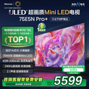 海信75E5N Pro+ 75英寸Mini LED 电视机液晶家用 家电补贴换新