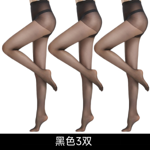 浪莎丝袜女夏季薄款防勾丝自然裸感光腿神器黑肉色性感长筒连裤袜