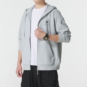 斯凯奇(Skechers)男装女装新款时尚情侣装连帽外套休闲针织夹克运动服P225U132-0280 ZP
