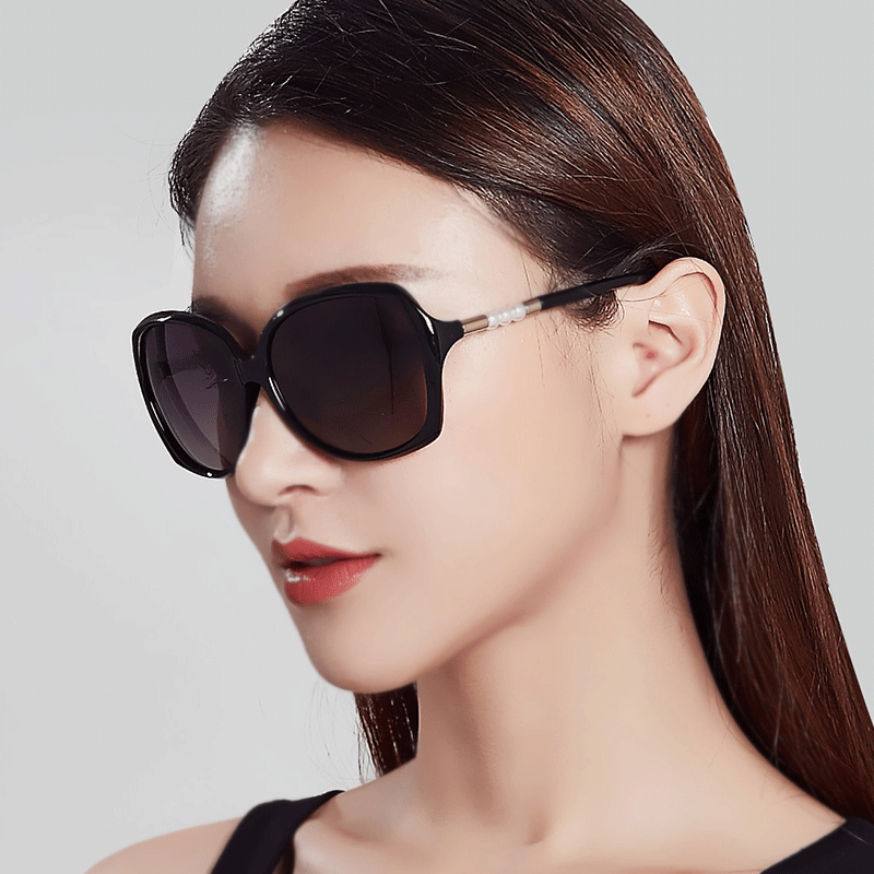 kalla凯岚太阳镜女高清偏光镜片圆脸大框墨镜时尚潮流开车镜眼镜