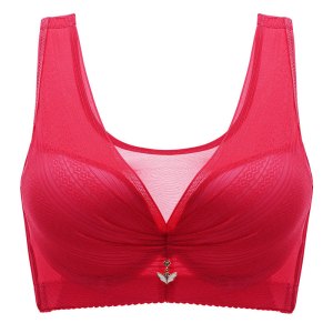 薄款夏季加肥加大码内衣女全罩杯无钢圈聚拢防下垂胖mm大胸显小DE_197