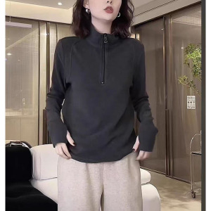 半高领秋冬女装新款立领卫衣时尚百搭打底衫简约设计感上衣潮