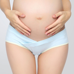 孕妇内裤低腰内裤托腹短裤产妇无痕大码U型三角裤头精梳棉