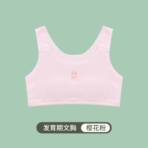 少女内衣女初中生高中生发育期运动纯棉小背心式薄款15岁学生文胸