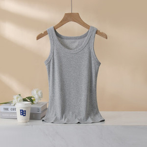 经典款螺纹工字背心女内搭可外穿带胸垫打底遮副乳吊带内衣女夏季