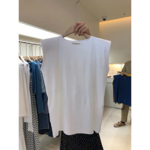 纯色圆领宽松无袖T恤女夏季显瘦休闲背心上衣服韩国女装