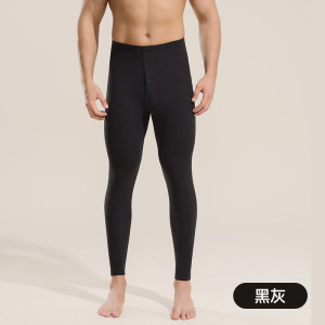 加肥加大秋裤男士薄款德绒保暖裤男款内穿高弹秋冬打底裤螺纹单裤