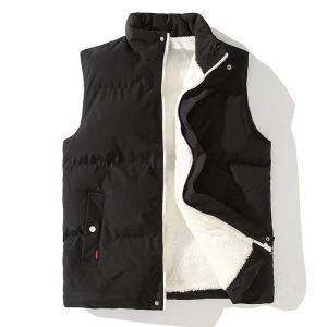 冬装新款马甲男保暖棉服马夹情侣简约潮牌加绒加厚无袖背心外套男